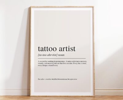 Tattoo Creative Modern Artist Typography Wall Art