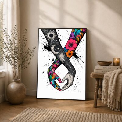 Tattoo Modern Romantic Infinity Ink Wall Art