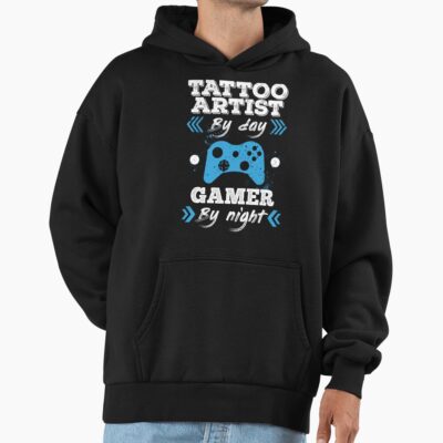 Tattoo Artist By Day Gamer Night Hoodie