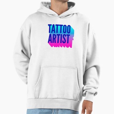 Tattoo Artist With Long Gradient Shadow Hoodie