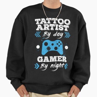 Tattoo Artist By Day Gamer Night Sweatshirt