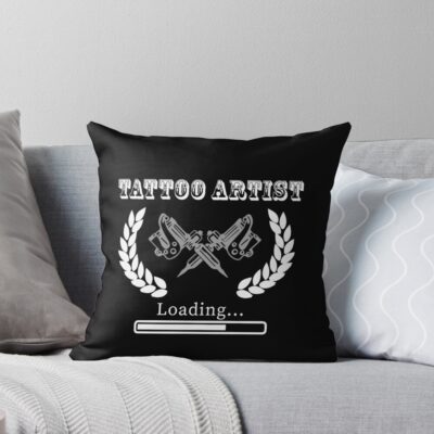 Tattoo Artist Work In Progress Throw Pillow