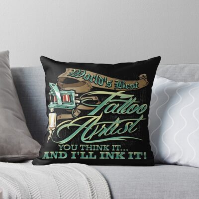 Tattoo Artist Think It Ink It Throw Pillow